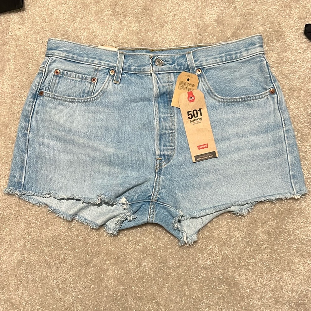 NWT Levis 501 Womens Sz 31 Light Wash High Rise Button Fly Deni…